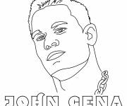Coloriage Le visage de John Cena