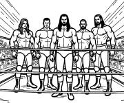 Coloriage Les h&eacute;ros de la WWE