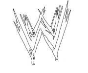 Coloriage Logo de WWE