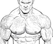 Coloriage Lutteur puissant