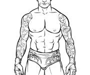 Coloriage Lutteur Randy Orton facile
