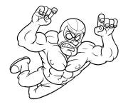 Coloriage Lutteur saut des cordes de dessin anim&eacute;