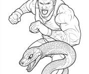Coloriage Lutteur Serpent de la WWE