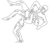 Coloriage Lutteurs WWE en vecteurs