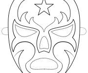 Coloriage Masque de lutteur de la WWE &agrave; d&eacute;couper