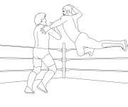 Coloriage Match de catch en &eacute;moji