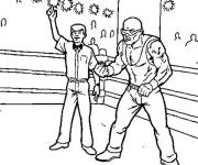 Coloriage Match de catch en ligne