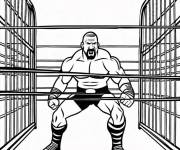 Coloriage Match en cage d'acier classique