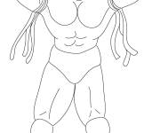 Coloriage Mike Misanin de WWE au crayon