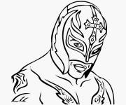 Coloriage Rei Mysterio de WWE