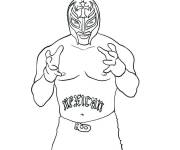 Coloriage Rey Mysterio lmasqu&eacute; imprimable