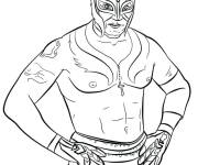 Coloriage et dessins gratuit Rey Mysterio te regardant à imprimer