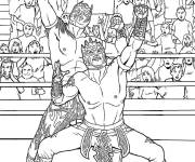 Coloriage Sc&egrave;ne du match WWE