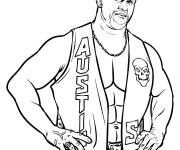 Coloriage Stone Cold Steve Austin en portrait