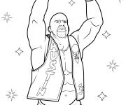 Coloriage Stone Cold Steve Austin r&eacute;aliste