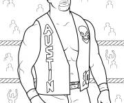 Coloriage Stone Cold Steve Austin sur le ring
