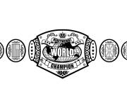 Coloriage Tout les ceintures de championnat de la WWE