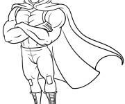 Coloriage Un catcheur avec une cape