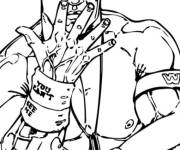Coloriage Un lutteur muscl&eacute; de WWE
