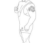Coloriage Un lutteur tout puissant