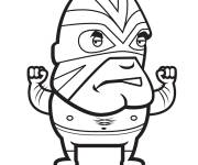 Coloriage Un tout petit catcheur rigolo