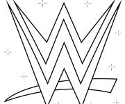 Coloriage WWE Logo avec motifs