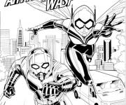 Coloriage Affiche de Ant-Man et la gu&ecirc;pe