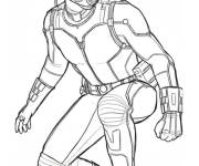 Coloriage Ant-Man accroupi