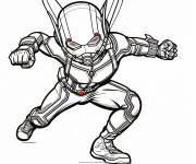 Coloriage Ant-Man avec des ailes d&eacute;taill&eacute;