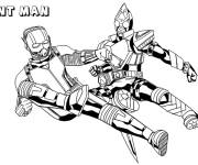 Coloriage Ant-man contre l'adversaire