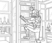 Coloriage Ant-Man dans le laboratoire
