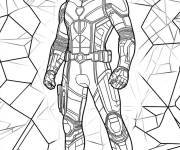 Coloriage Ant-man d&eacute;taill&eacute; &agrave; motif