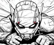Coloriage Ant-Man en abstrait