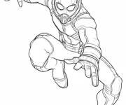 Coloriage Ant-Man en attaquant minimaliste