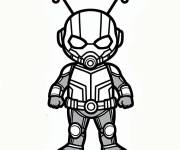 Coloriage Ant-Man en forme g&eacute;om&eacute;trique
