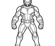 Coloriage Ant-Man en portant son uniforme
