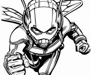 Coloriage Ant-Man en volant vers sa destination comme une fourmi