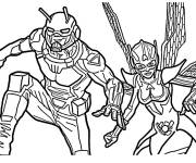 Coloriage Ant-Man et Gu&ecirc;pe