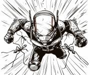 Coloriage Ant-Man et la fourmi en combat