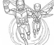 Coloriage Ant-Man et sa partenaire