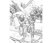 Coloriage Ant-Man et son partenaire superh&eacute;ros