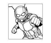 Coloriage Ant-Man frappant en avant