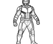Coloriage Ant-Man pr&ecirc;t &agrave; combattre
