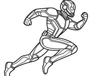 Coloriage Ant-Man qui court &agrave; pleine vitesse