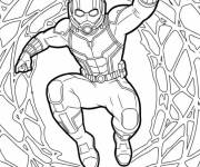 Coloriage Ant-Man saute dans le champ