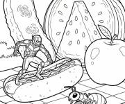 Coloriage Ant-Man se trouve dans le parc pour une mission