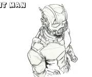 Coloriage Ant-Man vue de haut