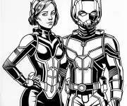 Coloriage Belle Gu&ecirc;pe et Ant-Man