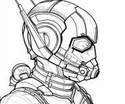 Coloriage Casque de Ant-Man du Marvel pour enfants