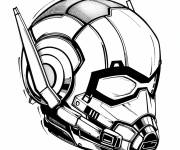 Coloriage Casque de Ant-Man h&eacute;ros de Marvel